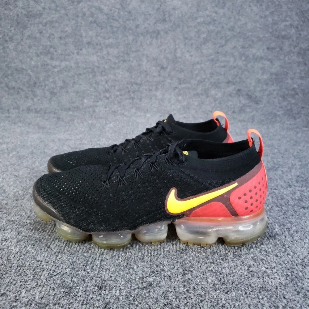 Nike Air Vapormax‎ Flyknit Shoes Mens Size 9.5 Black Sneakers 942842-005